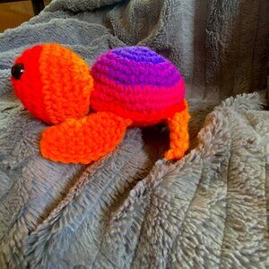 Crochet Neon Turtle